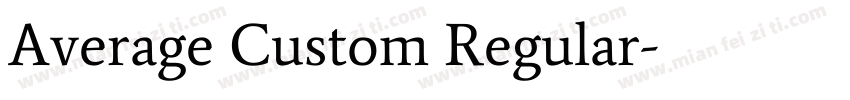 Average Custom Regular字体转换